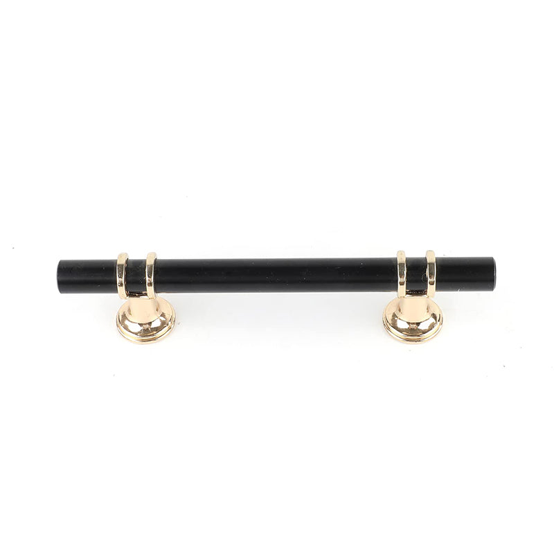 10 Pack Black Cabinet Pulls, Black&Gold Cabinet Handles, Barrel Cabinet Handles.