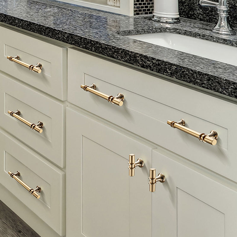 Cabinet Handles Solid Modern Drawer Pulls Gold Hardware Pulls for Kitchen.