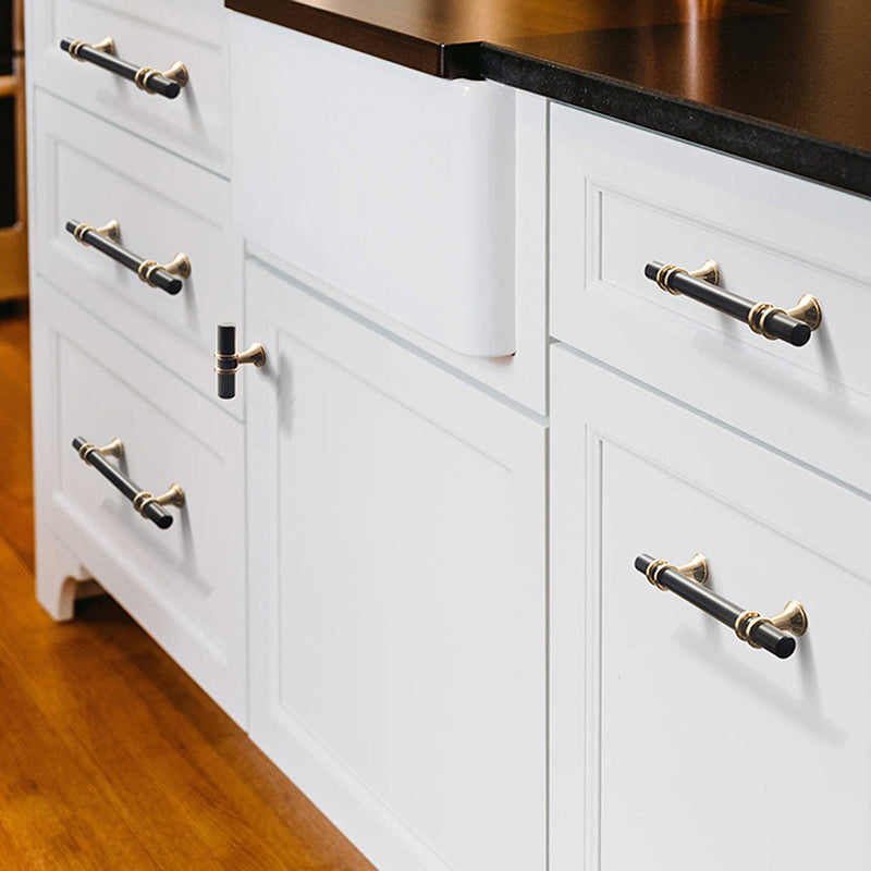 Matte Black Cabinet Handles Solid Modern Drawer Pulls Hardware Pulls for Kitchen.