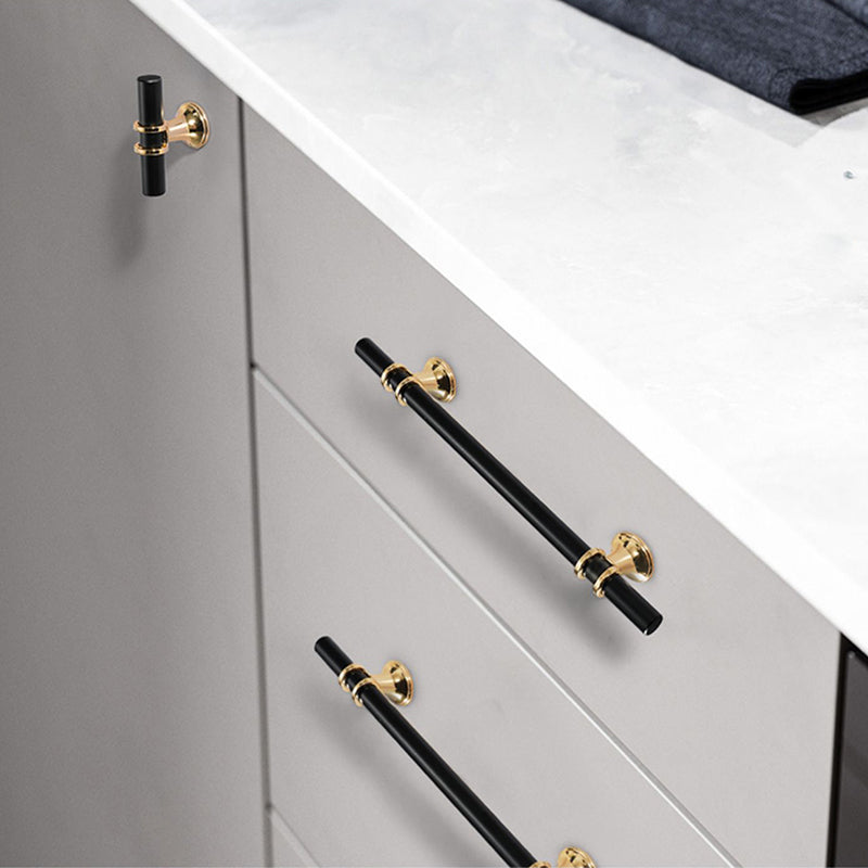 Cabinet Handles Solid Modern Drawer Pulls Matte Black Hardware Pulls for Kitchen.
