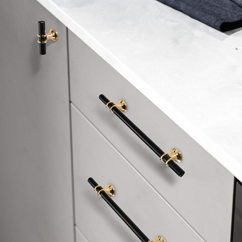 Matte Black Cabinet Handles Solid Modern Drawer Pulls Hardware Pulls for Kitchen.