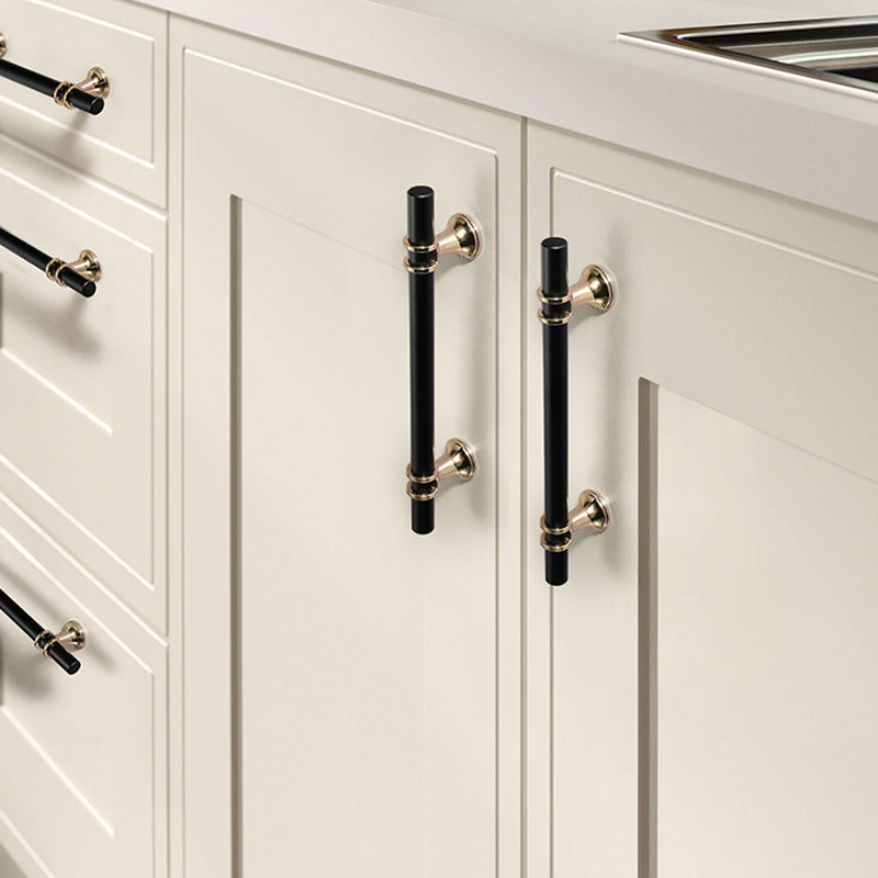 Matte Black Cabinet Handles Solid Modern Drawer Pulls Hardware Pulls for Kitchen.