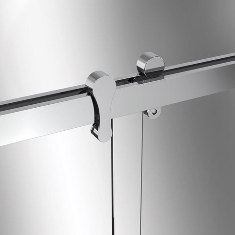 HAORE HOME Double Sliding Framed Tempered Glass Shower Doors 10 MM Clear Tempered Glass Stainless Steel Hardware