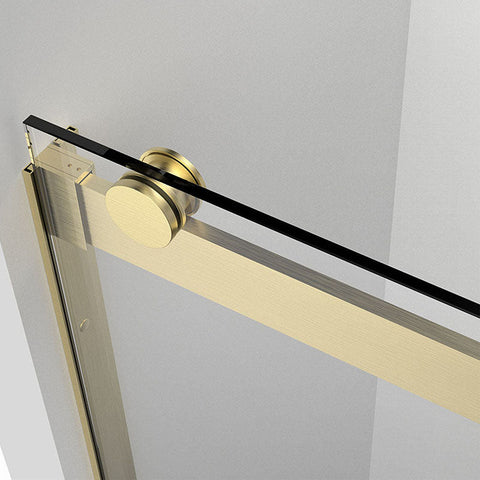 HAORE HOME 60'' - 65'' W x 76'' H Frameless Bypass Sliding Shower Door with (10mm)Tempered Glass