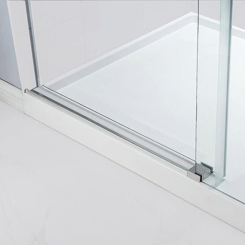 55"-60" W x 60" H Frameless Single Sliding Glass Shower Doors (10mm) Clear SGCC Tempered Glass