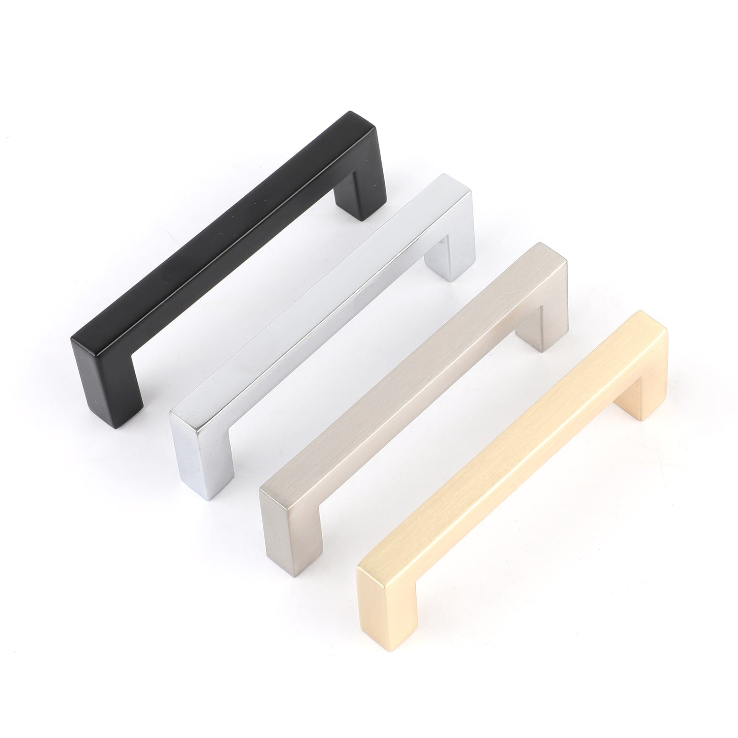 3 1/2"Kitchen Square Cabinet Handles Matte Black Cabinet Pulls.