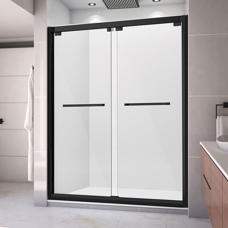 48'' - 54'' W x 76'' H Double Sliding Framed Tempered Glass Shower Door.