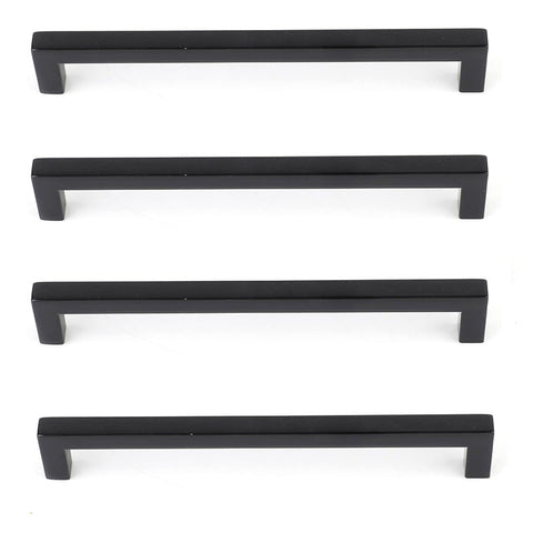 6 3/4"Kitchen Square Cabinet Handles Matte Black Drawer Pulls Kitchen Cabinet.