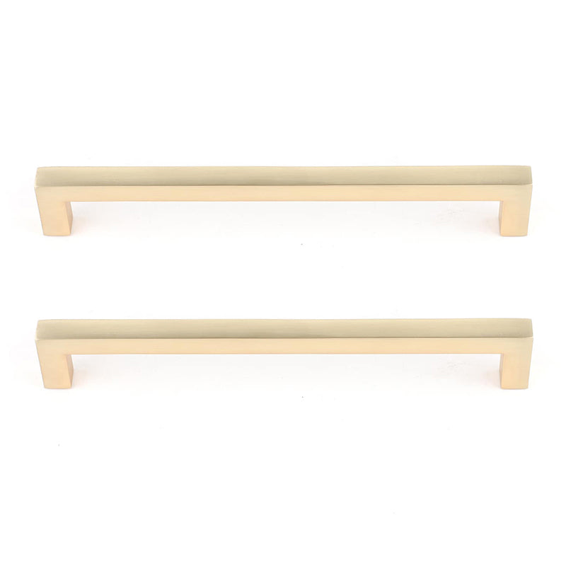 6 3/4" Cabinet Handles Brushed Brass Cabinet Hardware Cabinet Pulls.