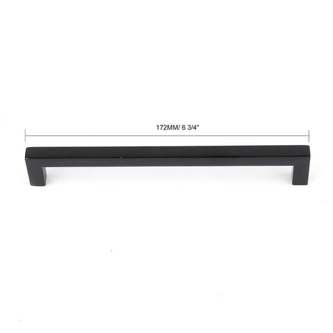 6 3/4"Kitchen Square Cabinet Handles Matte Black Drawer Pulls Kitchen Cabinet.