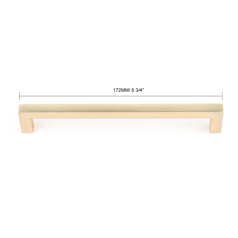 6 3/4" Cabinet Handles Square Pulls Brass Cabinet Hardware for Cupboard Kitchen.