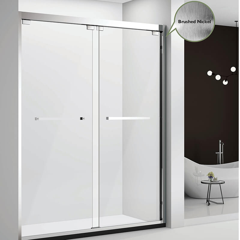 61'' - 66'' W x 76'' H Double Sliding Framed Tempered Glass Shower Doors.