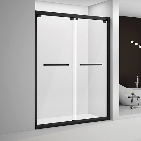 61'' - 66'' W x 76'' H Double Sliding Framed Tempered Glass Shower Doors.