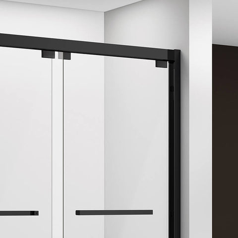 61'' - 66'' W x 76'' H Double Sliding Framed Tempered Glass Shower Doors.