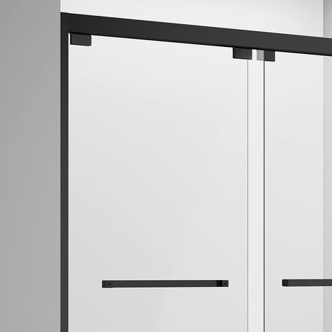 55'' - 60'' W x 76'' H Double Sliding Framed Tempered Glass Shower Doors.